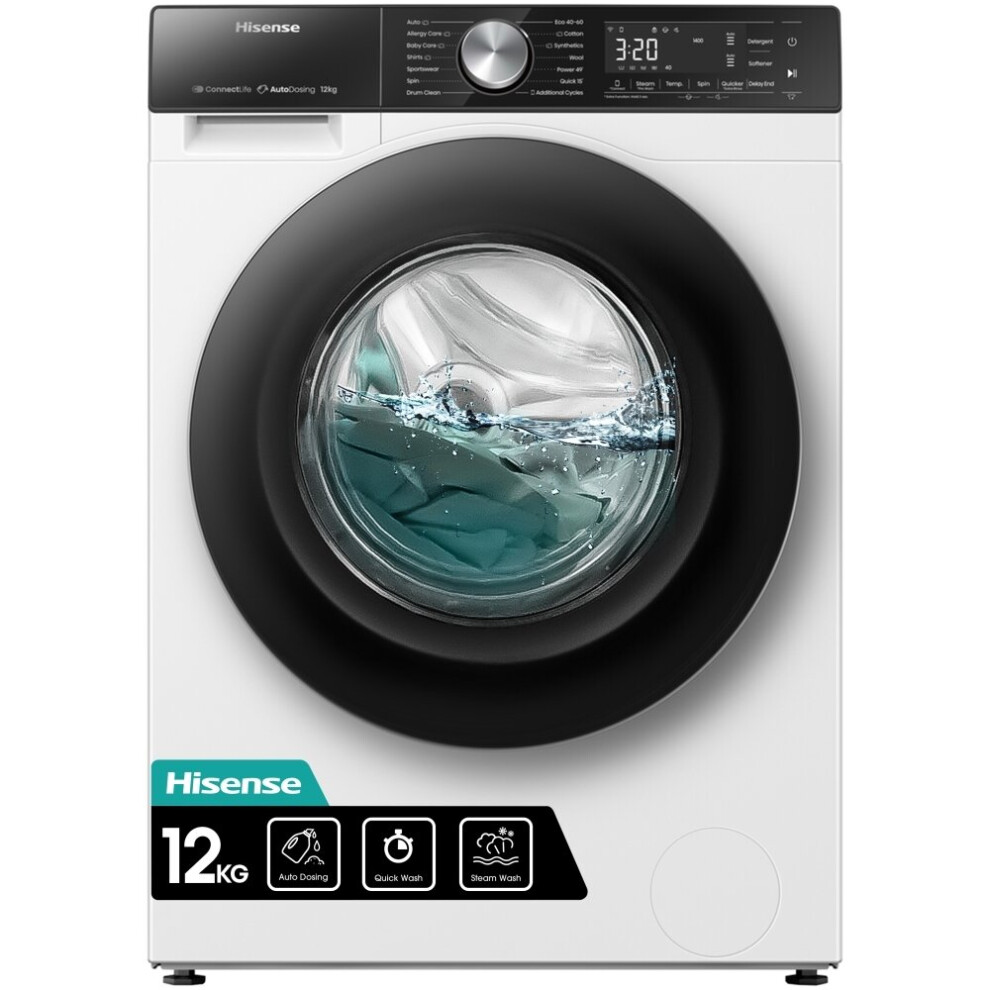 Hisense Wf5s1245bw Washing Machine 12Kg