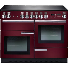 Rangemaster PROP110EICY/C Professional Plus Cranberry with Chrome Trim 110cm Induction Range Cooker