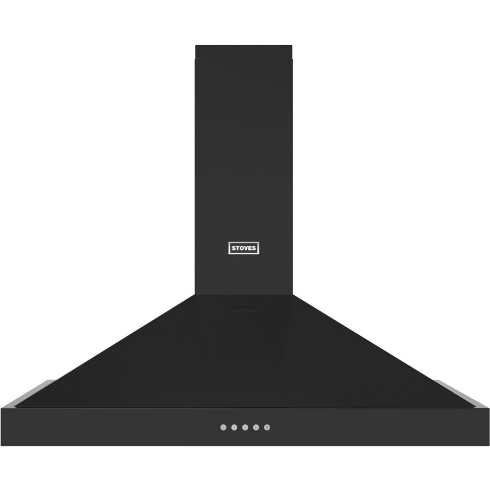 Stoves Sterling 100PYR Black 100cm Chimney Cooker Hood