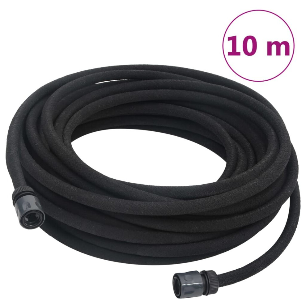 (10 m) vidaXL Garden Soaker Hose Weeping Pipe Drip Hose Irrigation Pipe Black Rubber