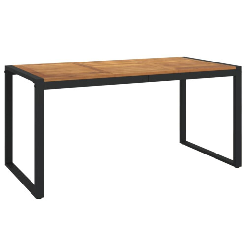 VidaXL vidaXL Garden Table Dining Coffee Table with U-shaped Legs Solid Wood Acacia