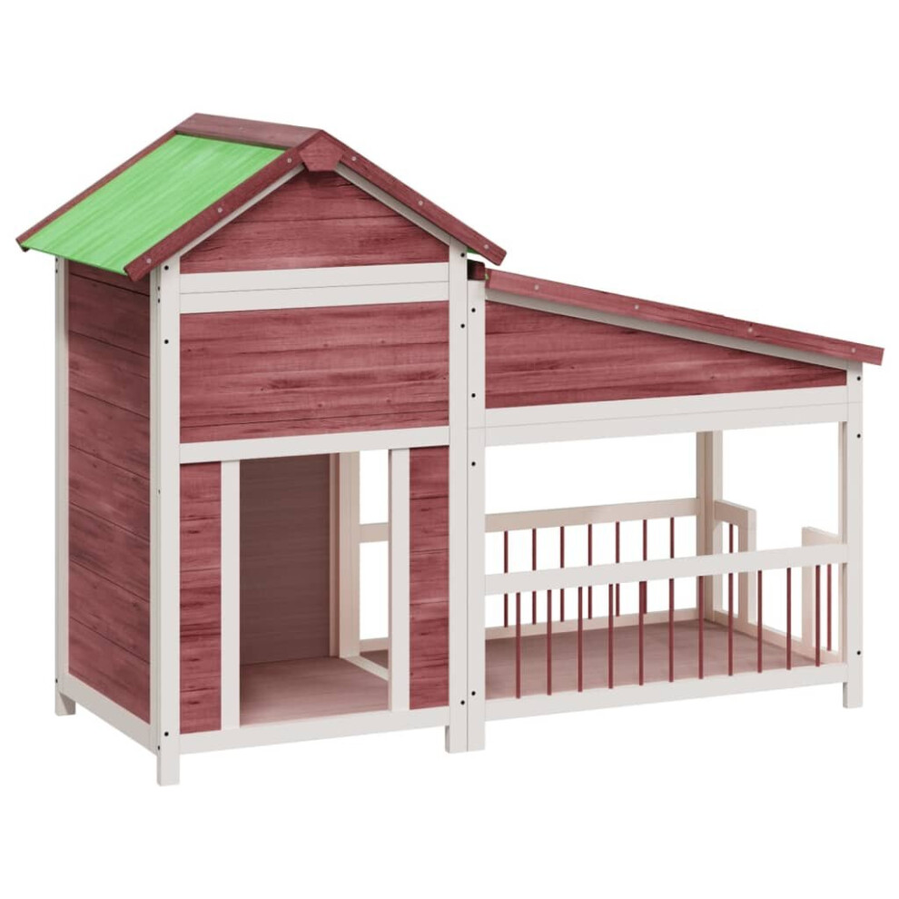 Vidaxl (Mocha) Dog Kennel Wooden Pet House Animal Crate Dog Enclosure Solid Wood Pine