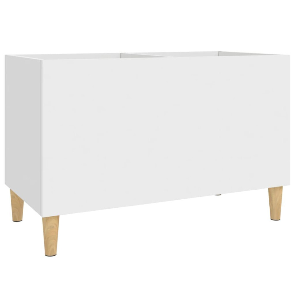 Vidaxl (White) Record Cabinet Office Vinyl Storage Cabinet Sideboard Engineered Wood