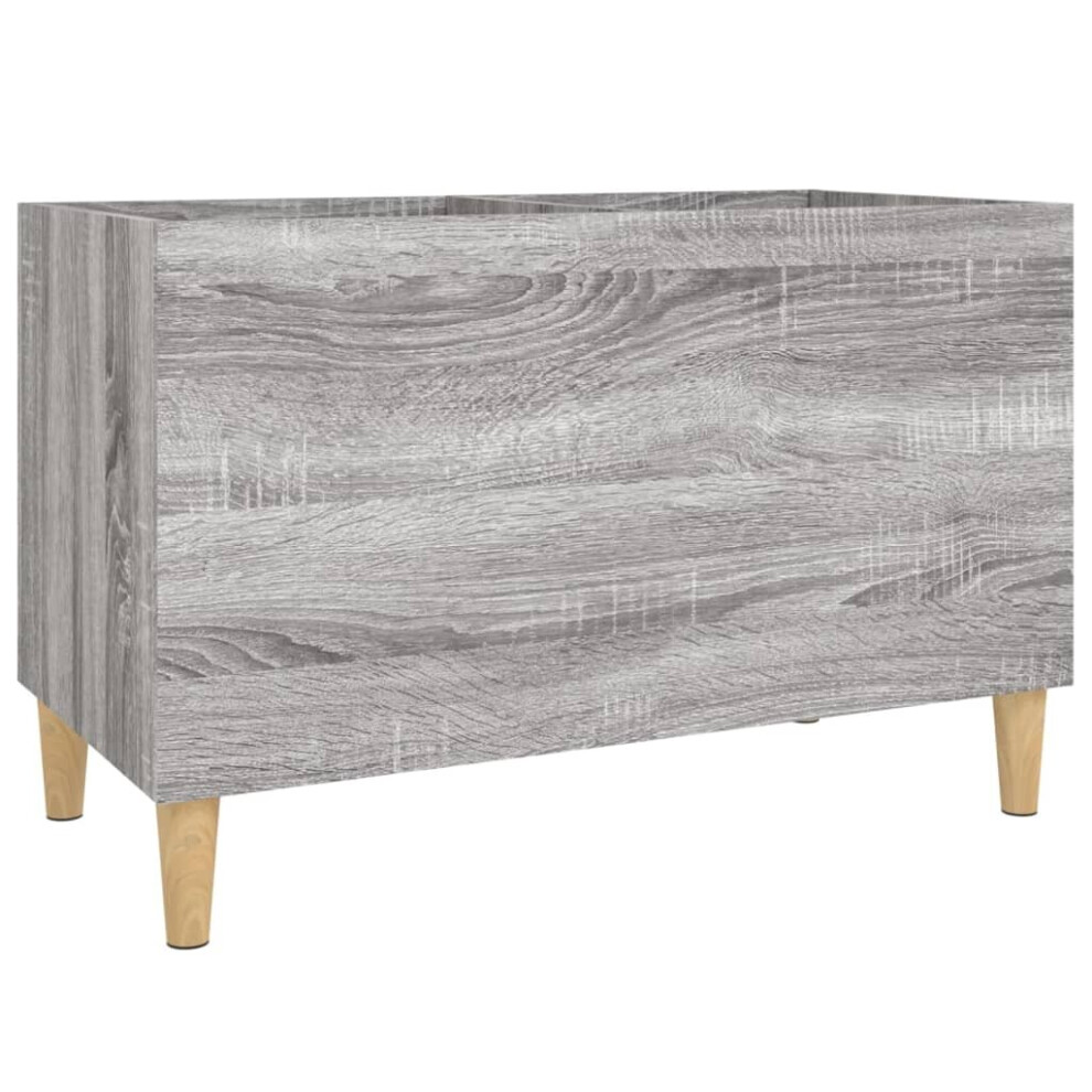 Vidaxl (Grey Sonoma) Record Cabinet Office Vinyl Storage Cabinet Sideboard Engineered Wood