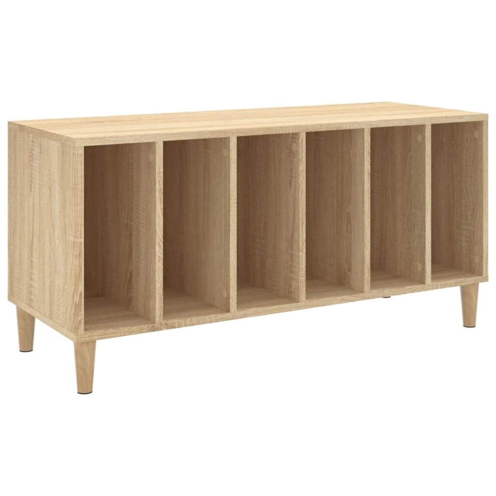 (sonoma oak) vidaXL Record Cabinet Sideboard Vinyl Storage Cabinet Display Engineered Wood