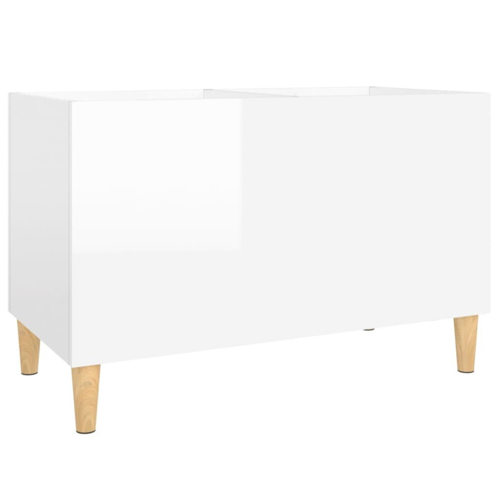 (high gloss white) vidaXL Record Cabinet Office Vinyl Storage Cabinet Sideboard Engineered Wood