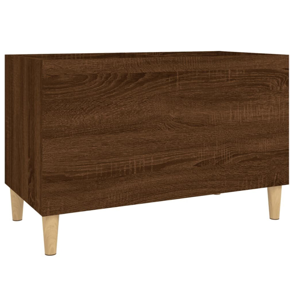 Vidaxl (Brown Oak) Record Cabinet Office Vinyl Storage Cabinet Sideboard Engineered Wood