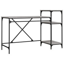 (grey sonoma, 135 x 50 x 90 cm) vidaXL Desk Study Desk Computer Table Office Work Desk Engineered Wood&Iron