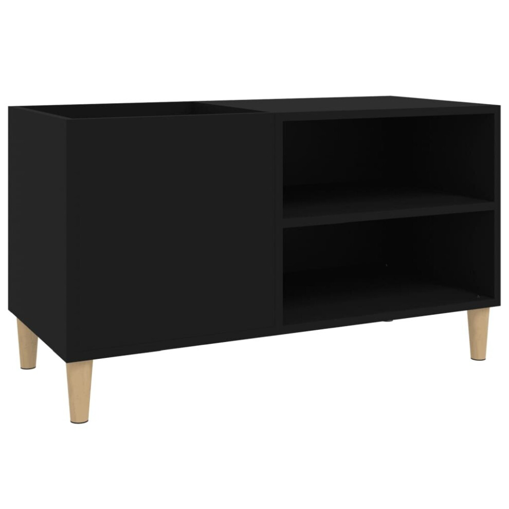 Vidaxl (, 84.5 X 38 X 48 Cm) Record Cabinet Office Vinyl Storage Cabinet Sideboard Engineered Wood Black