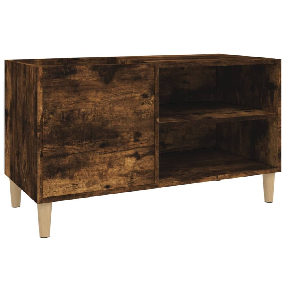 Vidaxl (Smoked Oak, 84.5 X 38 X 48 Cm) Record Cabinet Office Vinyl Storage Cabinet Sideboard Engineered Wood