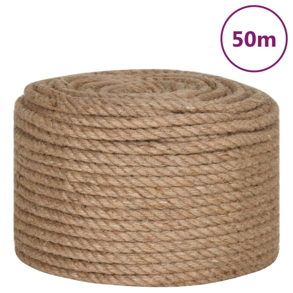 Vidaxl (10 Mm X 50 M) Rope 100% Jute Natural Hemp Cord Sisal Rope Multi Purpose Rope Cable