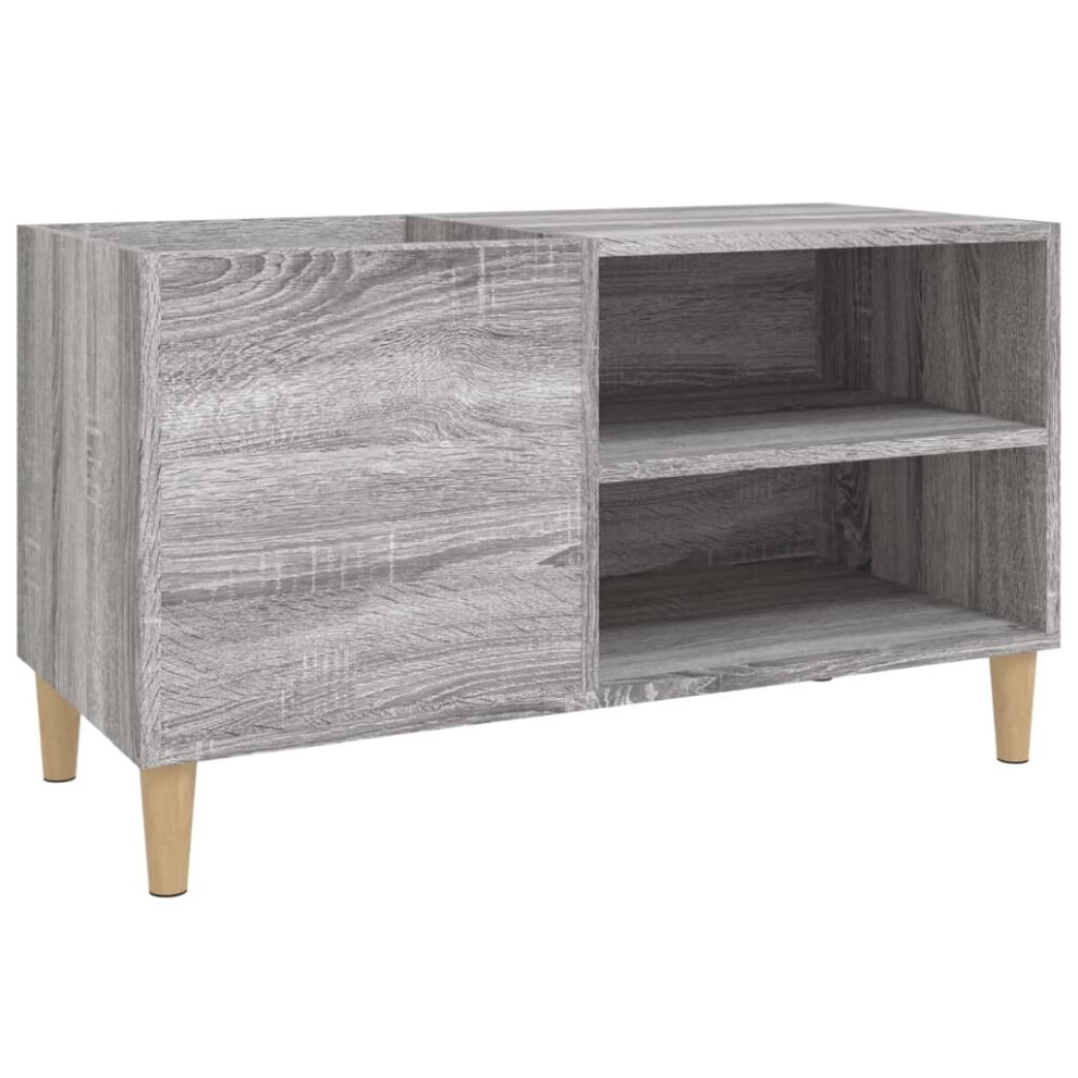 Vidaxl (Grey Sonoma, 84.5 X 38 X 48 Cm) Record Cabinet Office Vinyl Storage Cabinet Sideboard Engineered Wood