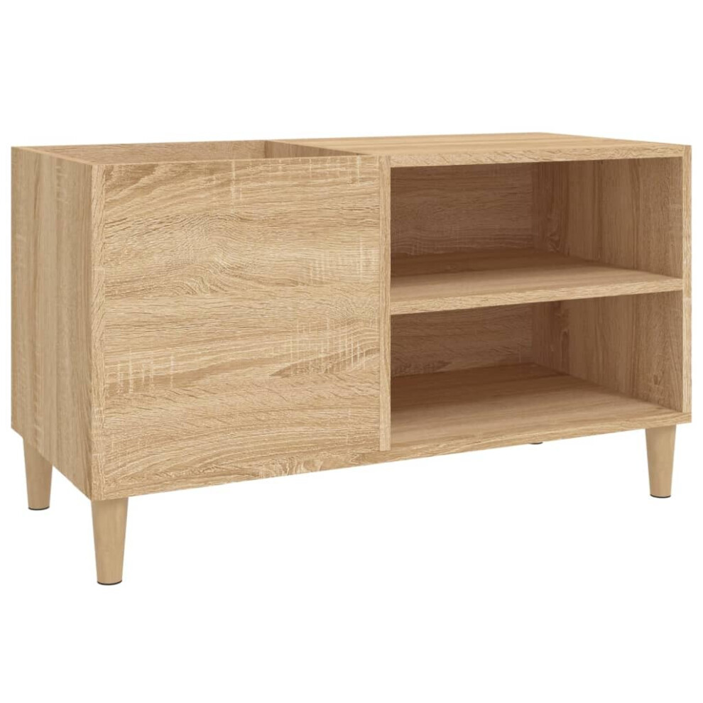 Vidaxl (Sonoma Oak, 84.5 X 38 X 48 Cm) Record Cabinet Office Vinyl Storage Cabinet Sideboard Engineered Wood