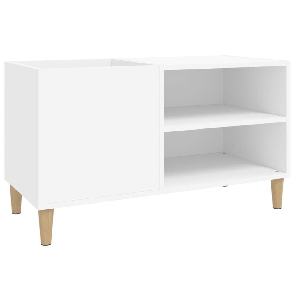 Vidaxl (, 84.5 X 38 X 48 Cm) Record Cabinet Office Vinyl Storage Cabinet Sideboard Engineered Wood White