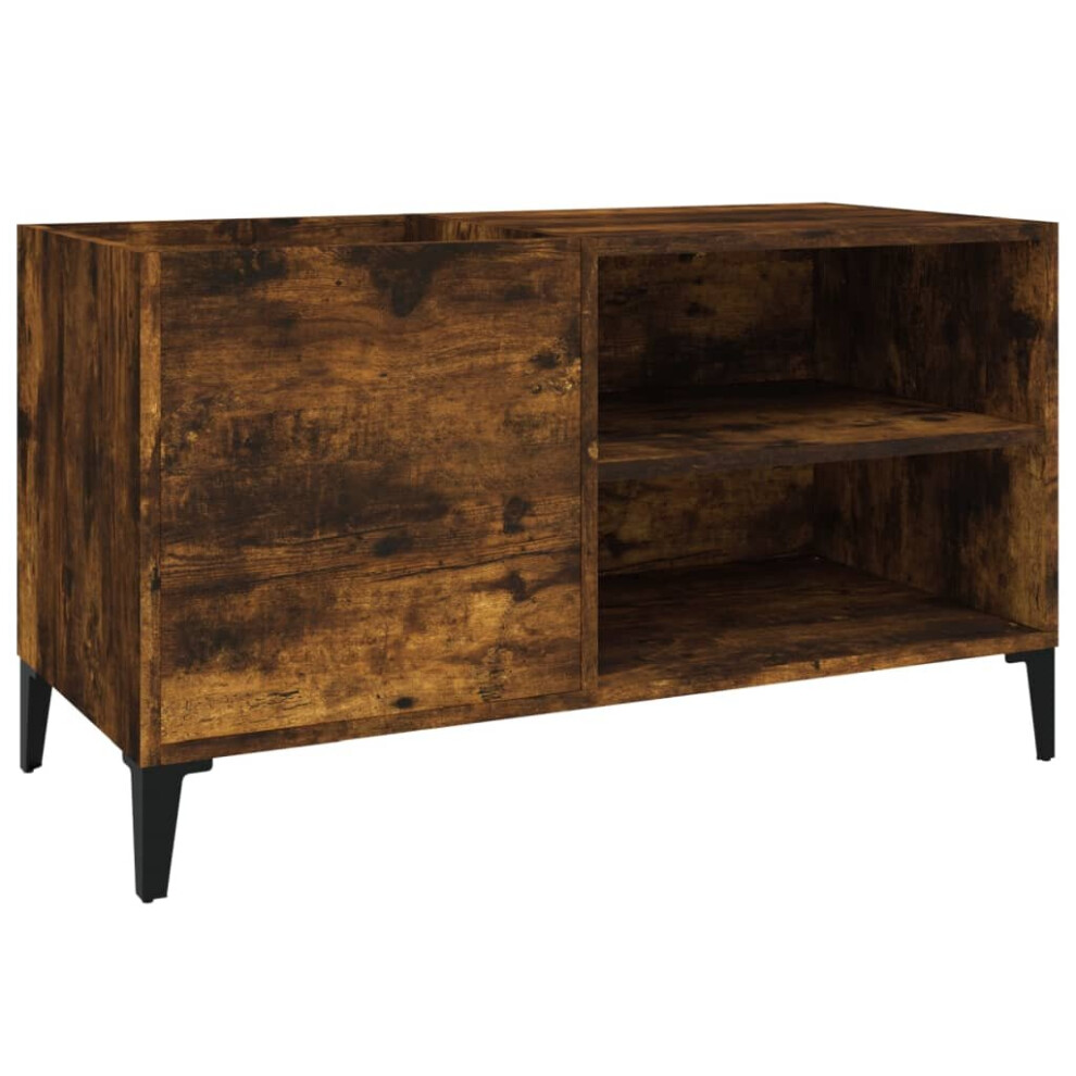 Vidaxl (Smoked Oak, 84.5 X 38 X 48 Cm) Record Cabinet Office Vinyl Storage Cabinet Sideboard Engineered Wood
