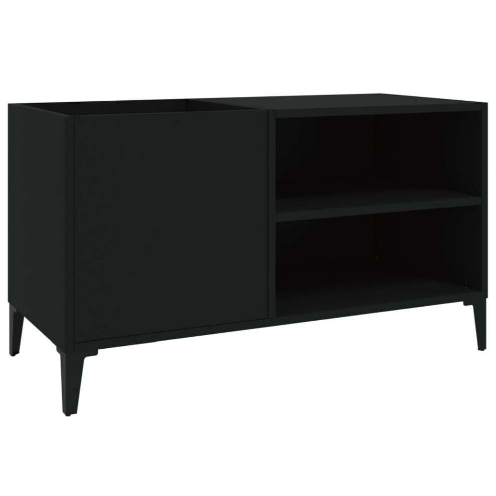 Vidaxl (, 84.5 X 38 X 48 Cm) Record Cabinet Office Vinyl Storage Cabinet Sideboard Engineered Wood Black