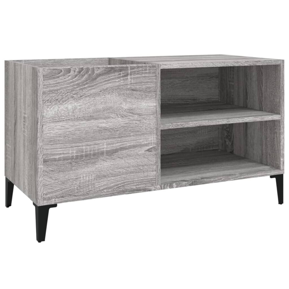 Vidaxl ( Sonoma, 84.5 X 38 X 48 Cm) Record Cabinet Office Vinyl Storage Cabinet Sideboard Engineered Wood Grey
