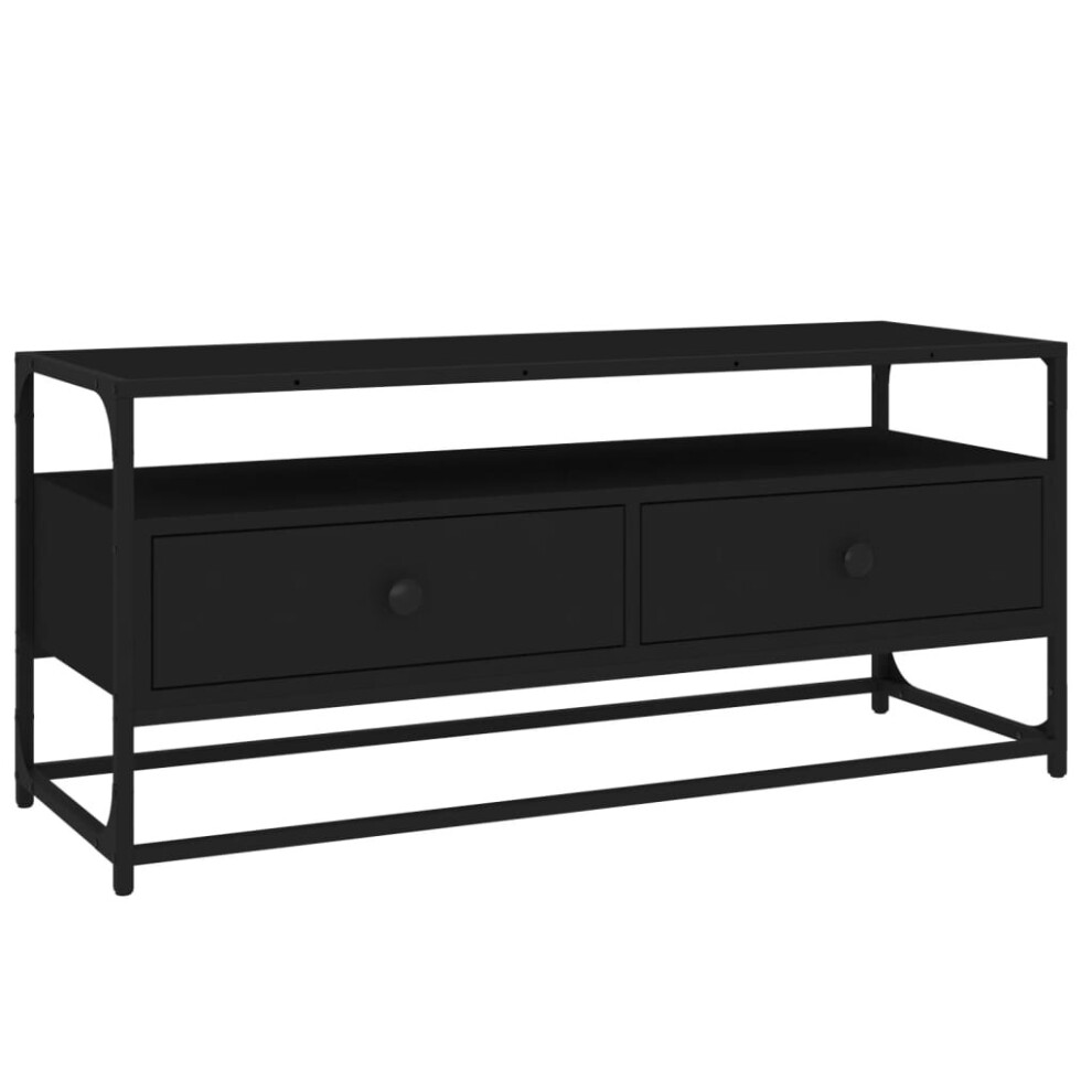 (black, 100 x 35 x 45 cm) vidaXL TV Cabinet TV Stand Sideboard Media Cabinet TV Unit Engineered Wood