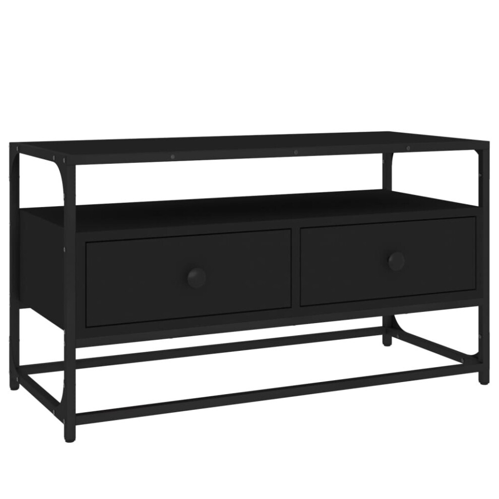 (black, 80 x 35 x 45 cm) vidaXL TV Cabinet TV Stand Sideboard Media Cabinet TV Unit Engineered Wood