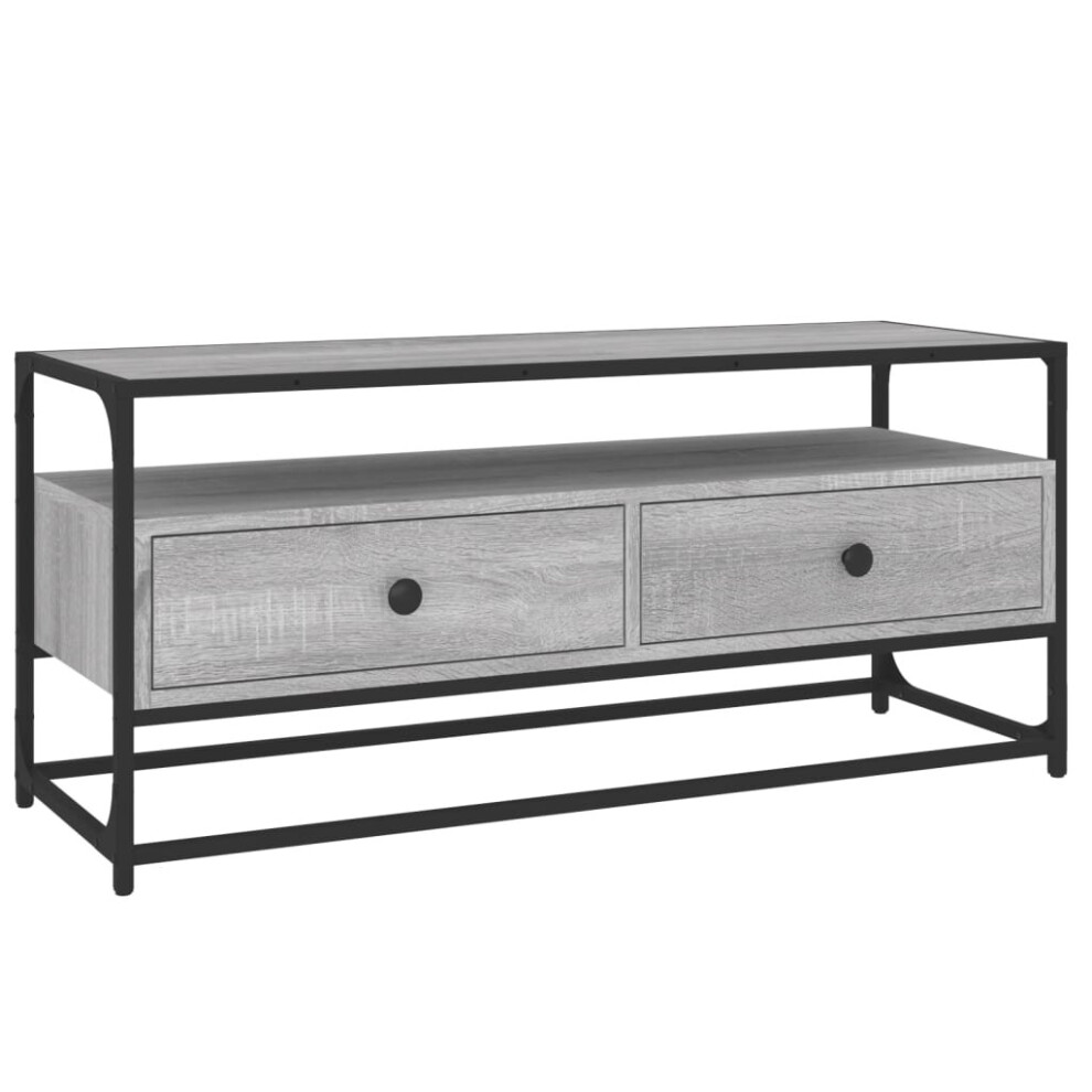 Vidaxl (Grey Sonoma, 100 X 35 X 45 Cm) Tv Cabinet Tv Stand Sideboard Media Cabinet Tv Unit Engineered Wood