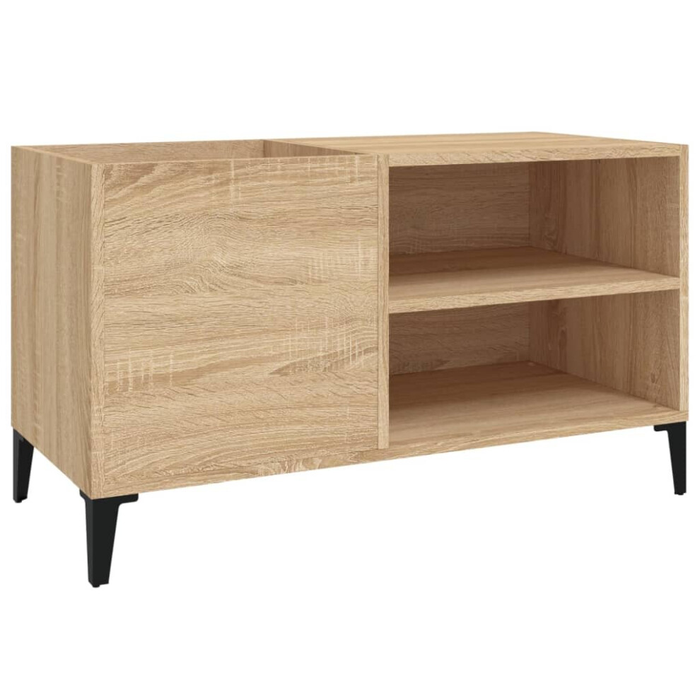 Vidaxl (Sonoma Oak, 84.5 X 38 X 48 Cm) Record Cabinet Office Vinyl Storage Cabinet Sideboard Engineered Wood