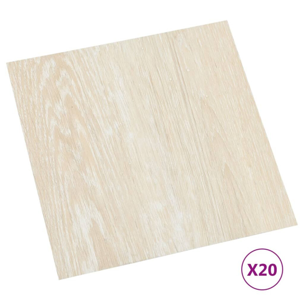 vidaXL 20x Self-adhesive Flooring Planks PVC Beige Carpet Tile Laminate Floor