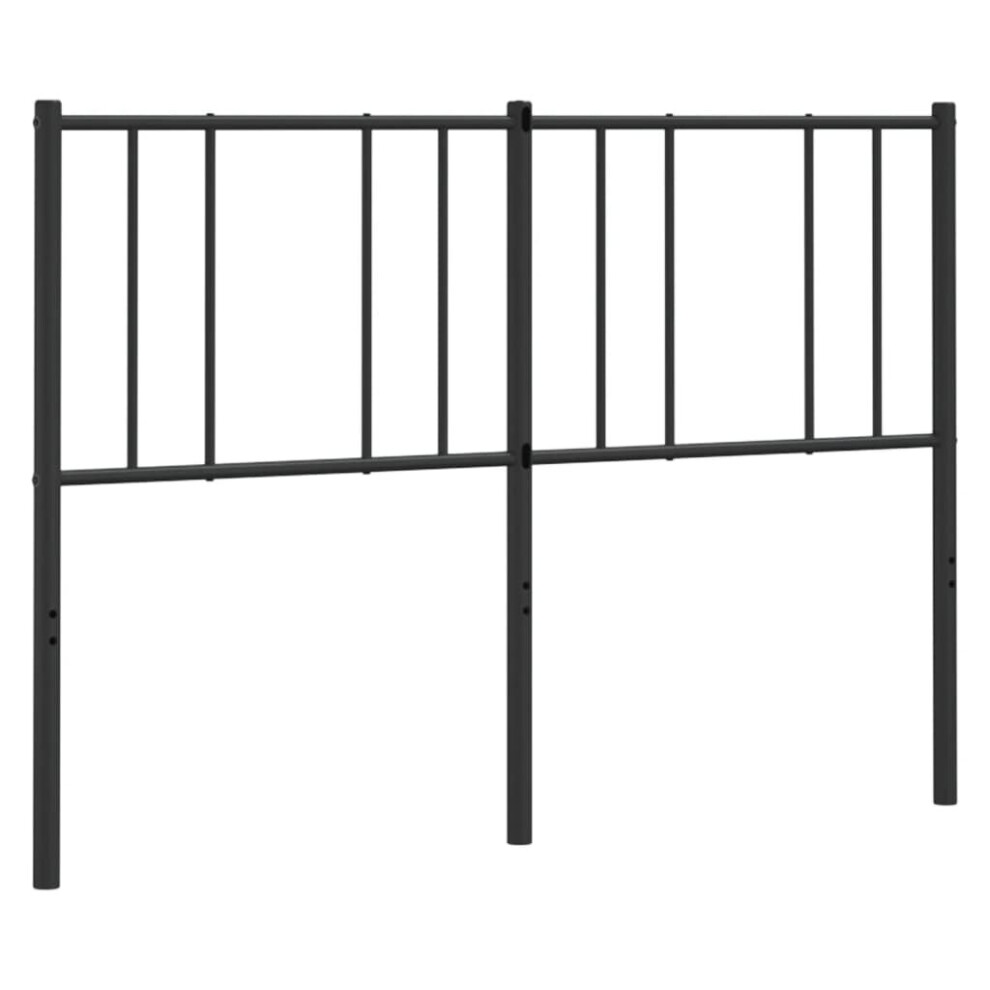 (black, 160 cm) vidaXL Metal Headboard Bed Base Header Bedstead Headboard Bedroom Bed Header