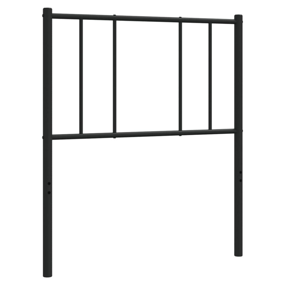 Vidaxl (Black, 107 Cm) Metal Headboard Bed Base Header Bedstead Headboard Bedroom Bed Header