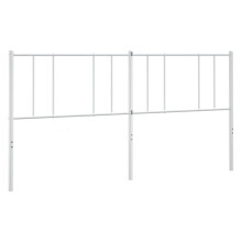 (white, 200 cm) vidaXL Metal Headboard Bed Base Header Bedstead Headboard Bedroom Bed Header