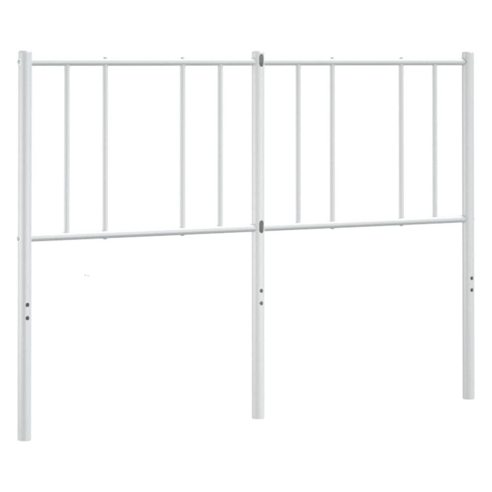 Vidaxl (White, 120 Cm) Metal Headboard Bed Base Header Bedstead Headboard Bedroom Bed Header