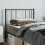 VidaXL (black, 107 cm) vidaXL Metal Headboard Bed Base Header Bedstead Headboard Bedroom Bed Header 3