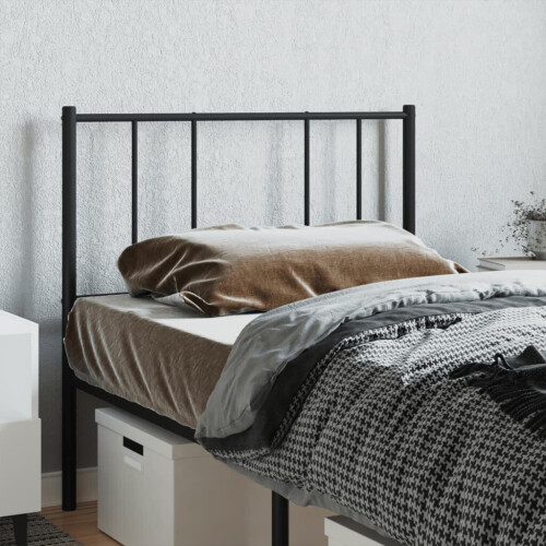 VidaXL (black, 107 cm) vidaXL Metal Headboard Bed Base Header Bedstead Headboard Bedroom Bed Header 2