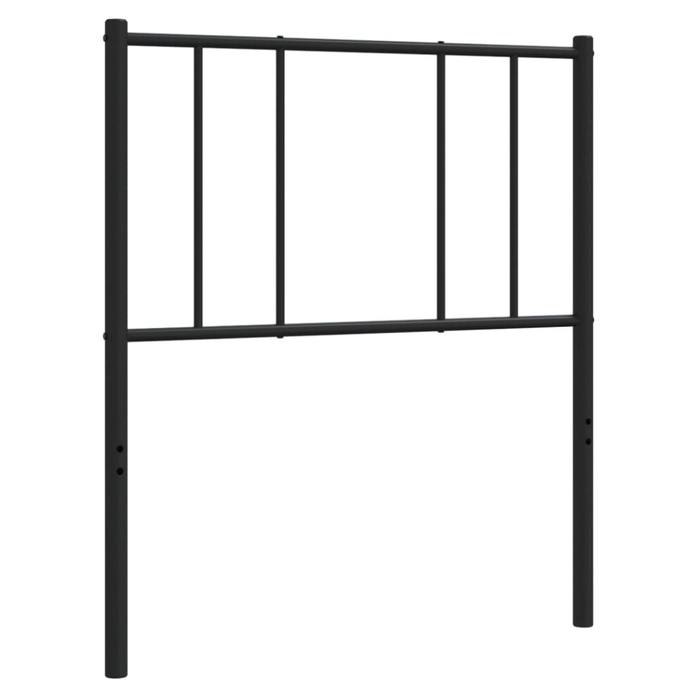 (black, 75 cm) vidaXL Metal Headboard Bed Base Header Bedstead Headboard Bedroom Bed Header