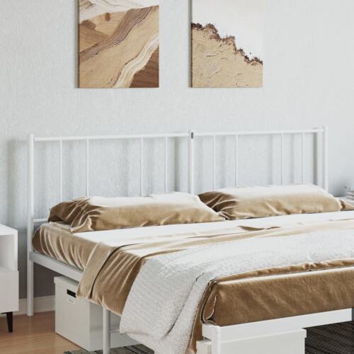 VidaXL (white, 180 cm) vidaXL Metal Headboard Bed Base Header Bedstead Headboard Bedroom Bed Header 2