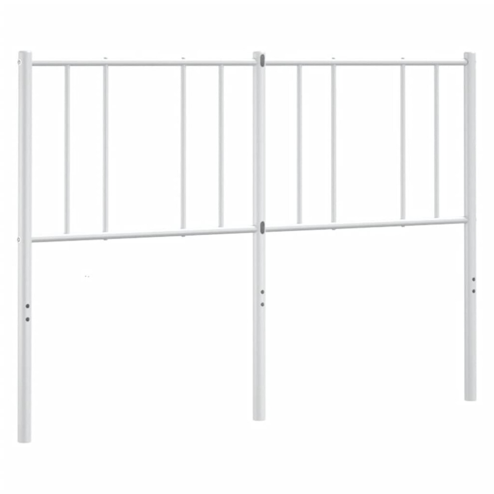 (white, 160 cm) vidaXL Metal Headboard Bed Base Header Bedstead Headboard Bedroom Bed Header