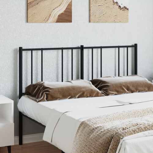 VidaXL (black, 140 cm) vidaXL Metal Headboard Bed Base Header Bedstead Headboard Bedroom Bed Header 2