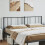 VidaXL (black, 200 cm) vidaXL Metal Headboard Bed Base Header Bedstead Headboard Bedroom Bed Header 3