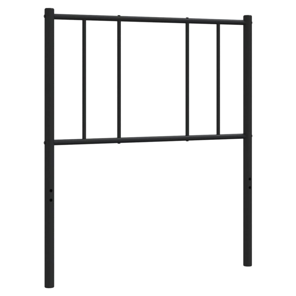 (black, 80 cm) vidaXL Metal Headboard Bed Base Header Bedstead Headboard Bedroom Bed Header