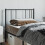 VidaXL (black, 80 cm) vidaXL Metal Headboard Bed Base Header Bedstead Headboard Bedroom Bed Header 3