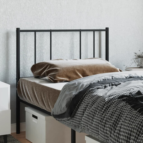 VidaXL (black, 80 cm) vidaXL Metal Headboard Bed Base Header Bedstead Headboard Bedroom Bed Header 2
