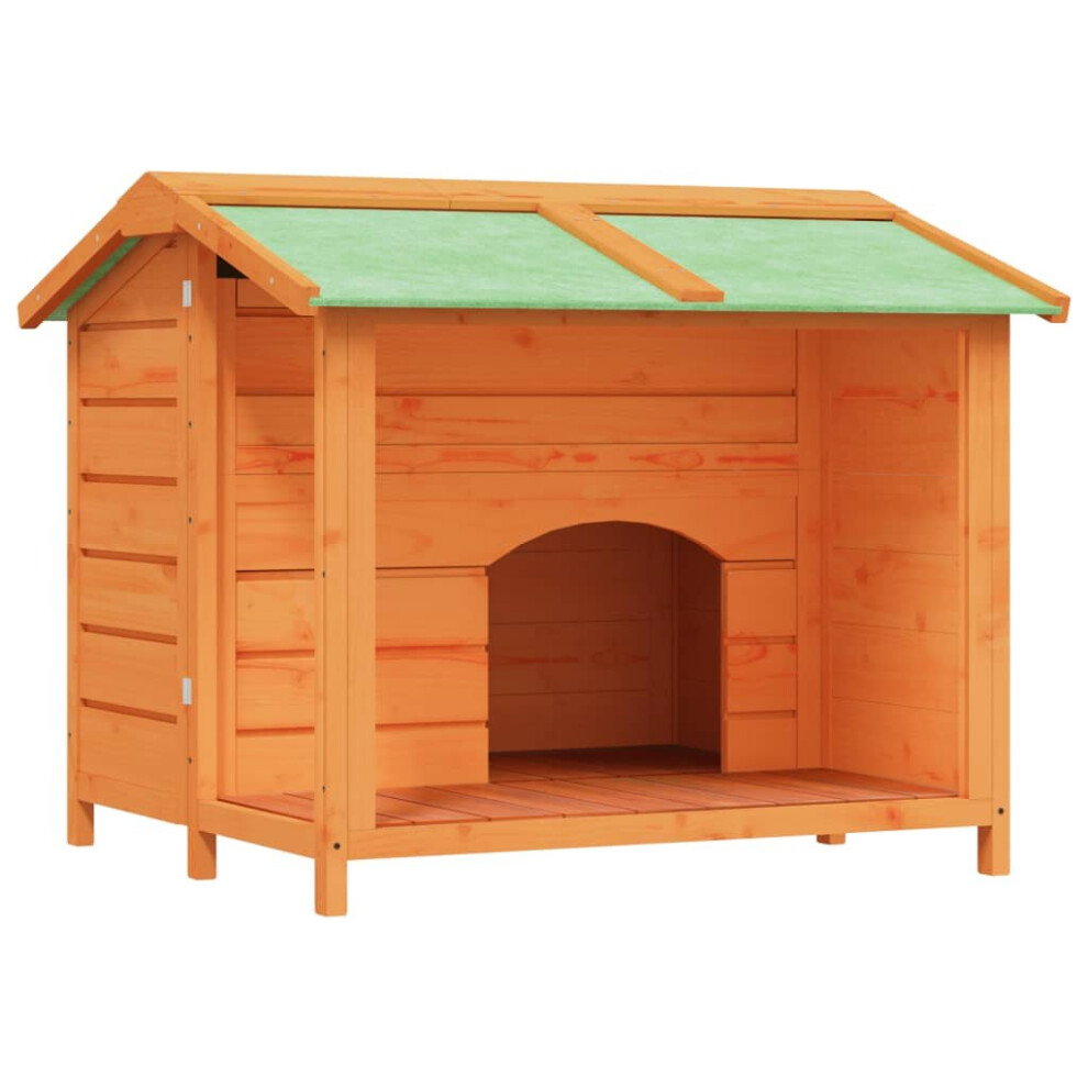 (brown) vidaXL Dog Kennel Wooden Pet House Animal Crate Dog Enclosure Solid Wood Pine