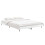 VidaXL (high gloss white, 135 x 190 cm) vidaXL Bed Frame Bedroom Platform Bed Frame Bedstead Bed Base Engineered Wood 3