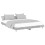 VidaXL (concrete grey, 200 x 200 cm) vidaXL Bed Frame Bedroom Platform Bed Frame Bedstead Bed Base Engineered Wood 3