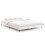 VidaXL (high gloss white, 135 x 190 cm) vidaXL Bed Frame Bedroom Platform Bed Frame Bedstead Bed Base Engineered Wood 2