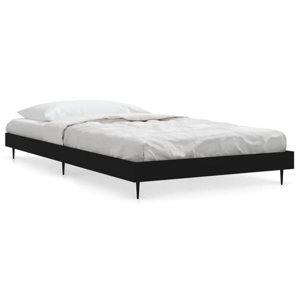 (black, 90 x 200 cm) vidaXL Bed Frame Bedroom Platform Bed Frame Bedstead Bed Base Engineered Wood