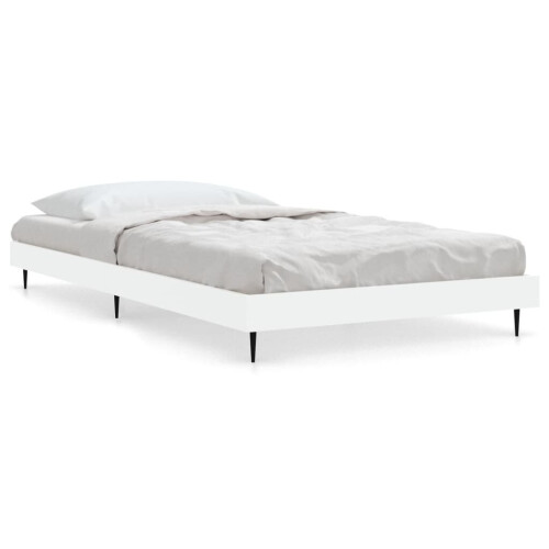 VidaXL (white, 90 x 200 cm) vidaXL Bed Frame Bedroom Platform Bed Frame Bedstead Bed Base Engineered Wood