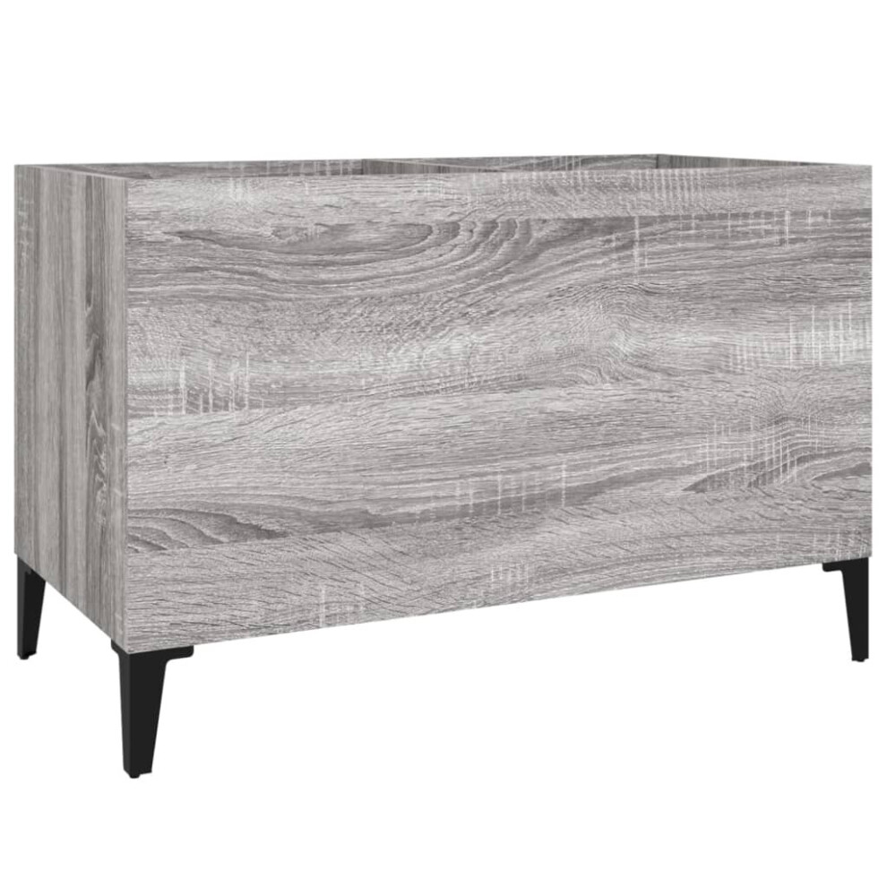 (grey sonoma) vidaXL Record Cabinet Office Vinyl Storage Cabinet Sideboard Engineered Wood