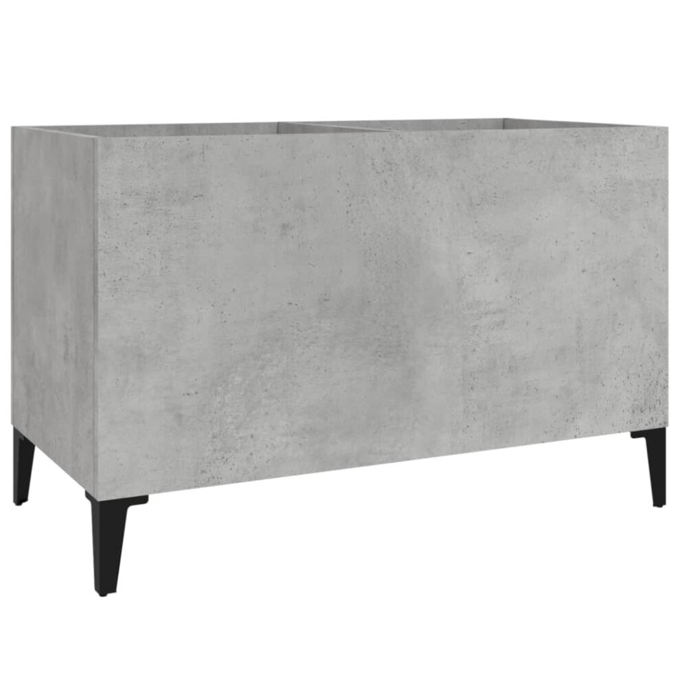 Vidaxl (Concrete Grey) Record Cabinet Office Vinyl Storage Cabinet Sideboard Engineered Wood