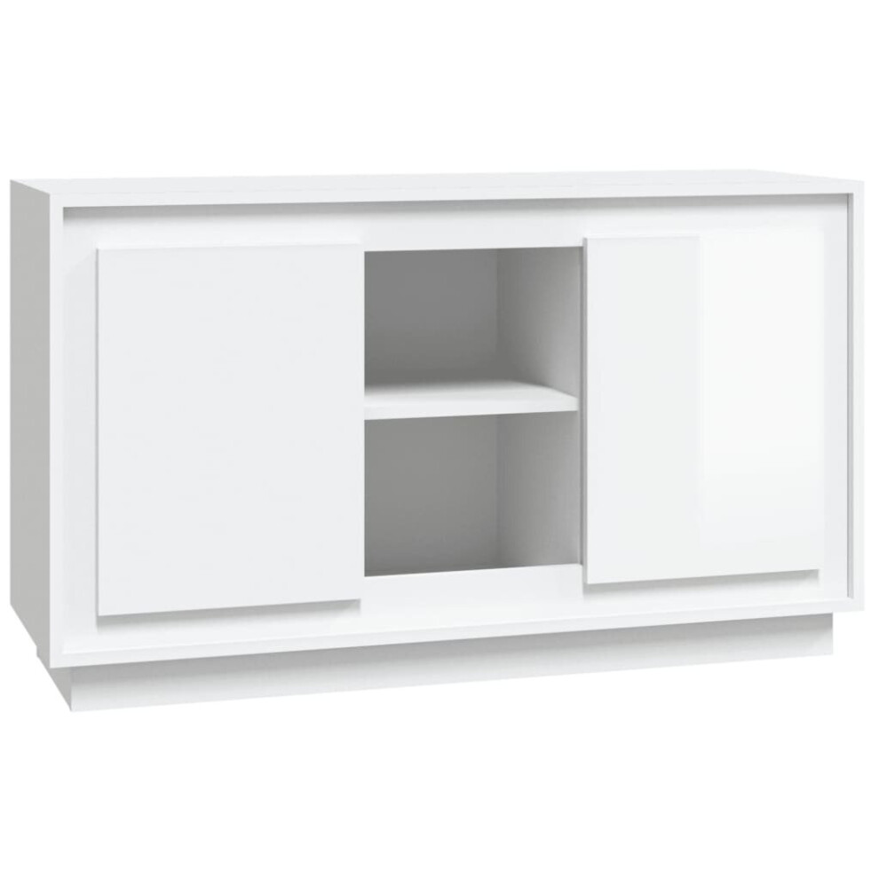 (high Gloss white) vidaXL Sideboard Cabinet Cupboard Side Cabinet Home Organiser Engineered Wood