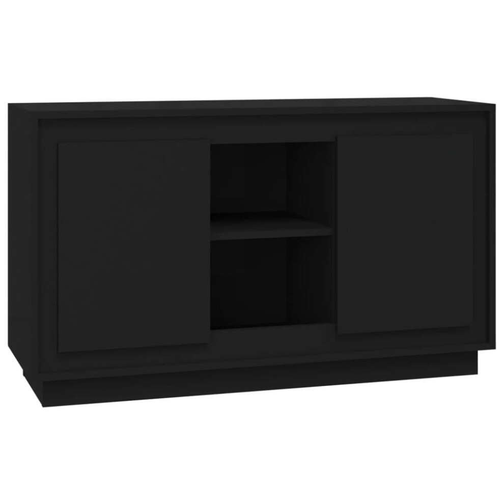 (black) vidaXL Sideboard Cabinet Cupboard Side Cabinet Home Organiser Engineered Wood